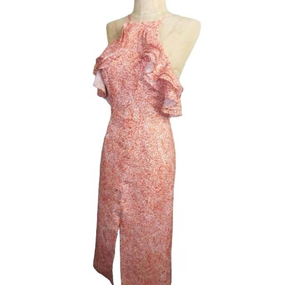 C/Med Collective Size S Small Lined Ruffle Trim Maxi Dress Urban Outfitters - Picture 3 of 3